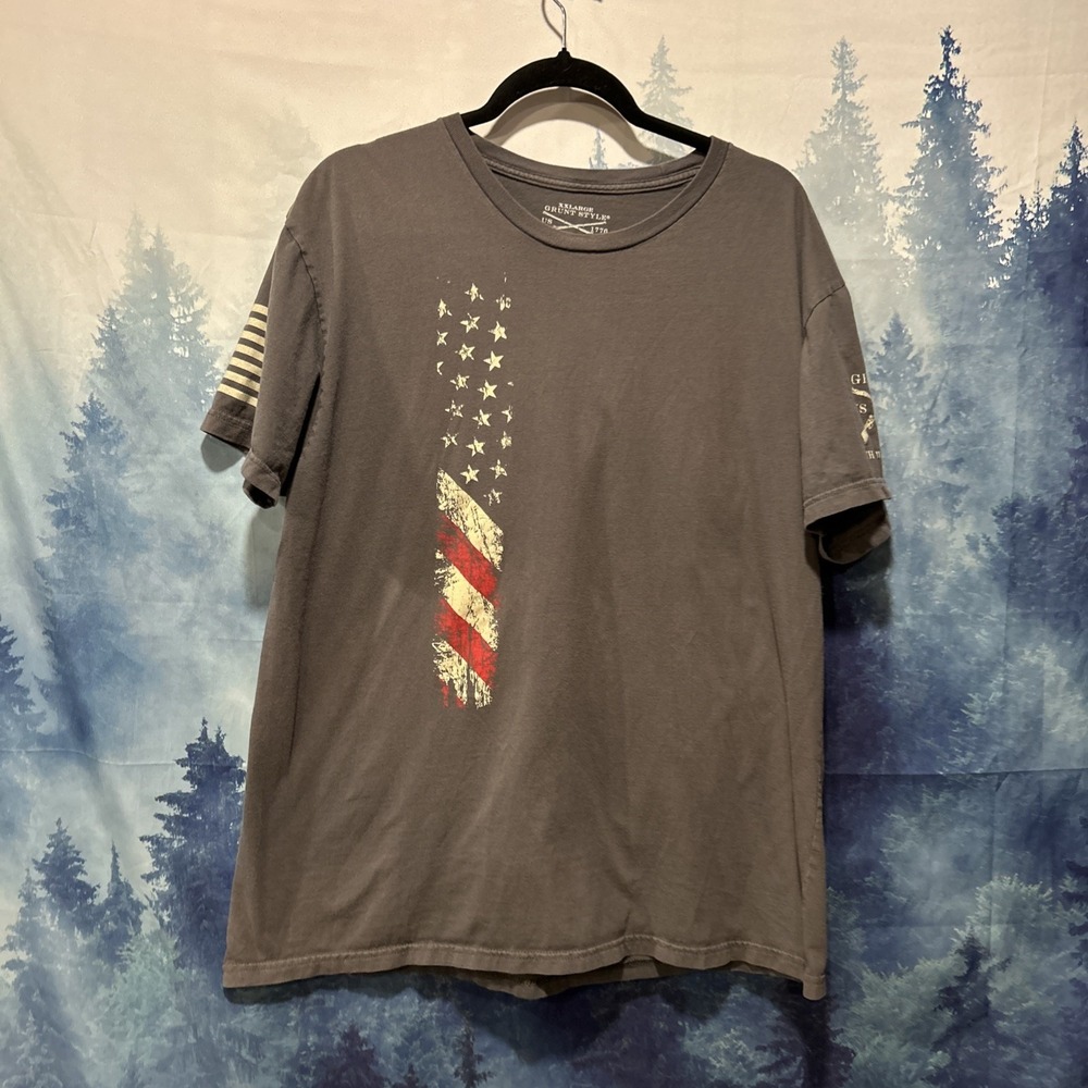Grunt Style  "This We'll Defend" Flag Graphic‎  Blue  T Shirt  Size XXL